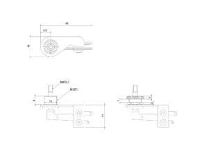 LP トグルスイッチ 横型 (ノブ無し) Black Nickel