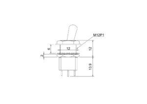 ラージラウンドSW ON-ON 6PIN Chrome