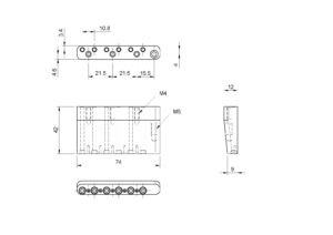 ESP FLICKER-III用 ジュラルミンブロック